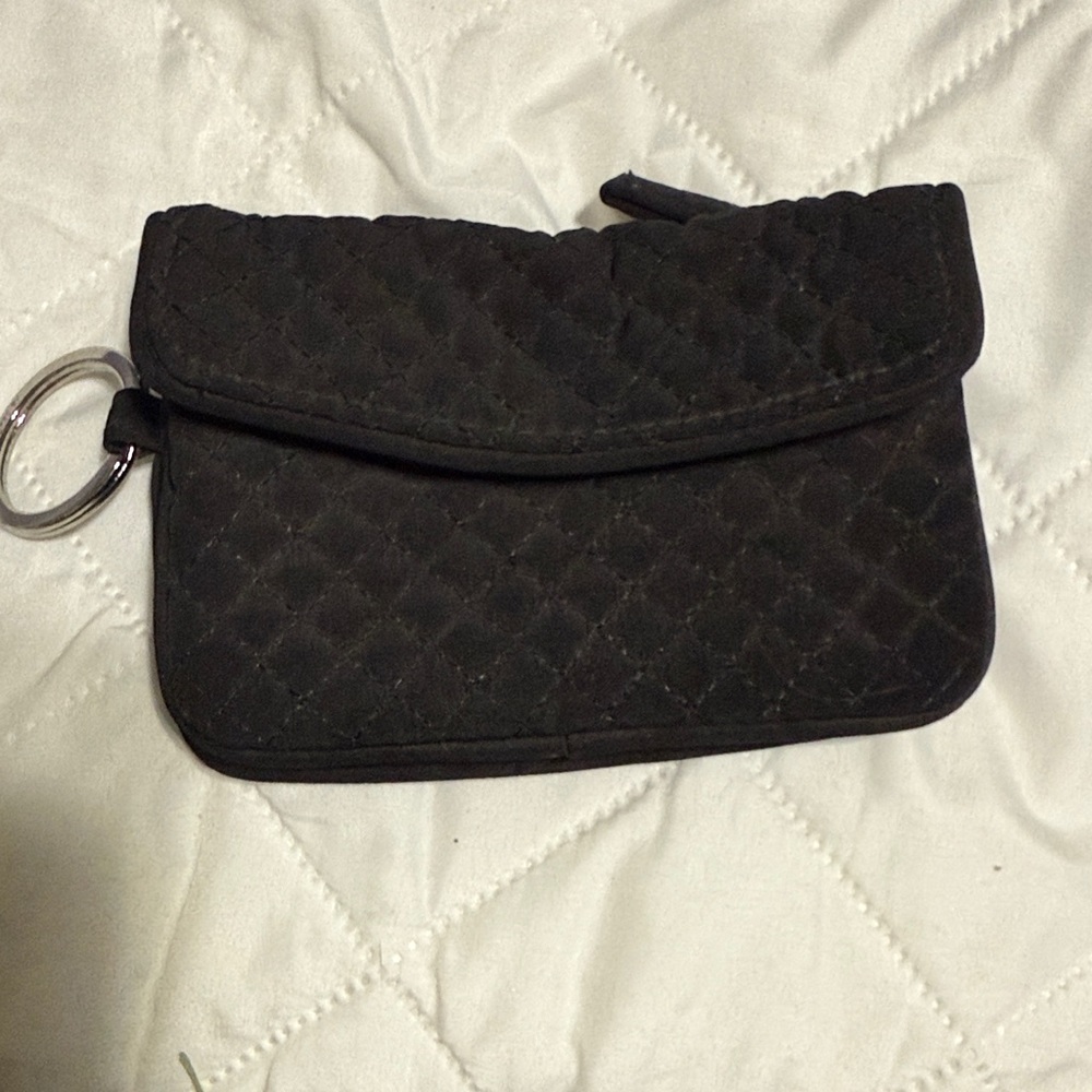 Black Vera Bradley Wristlet with Key Ring